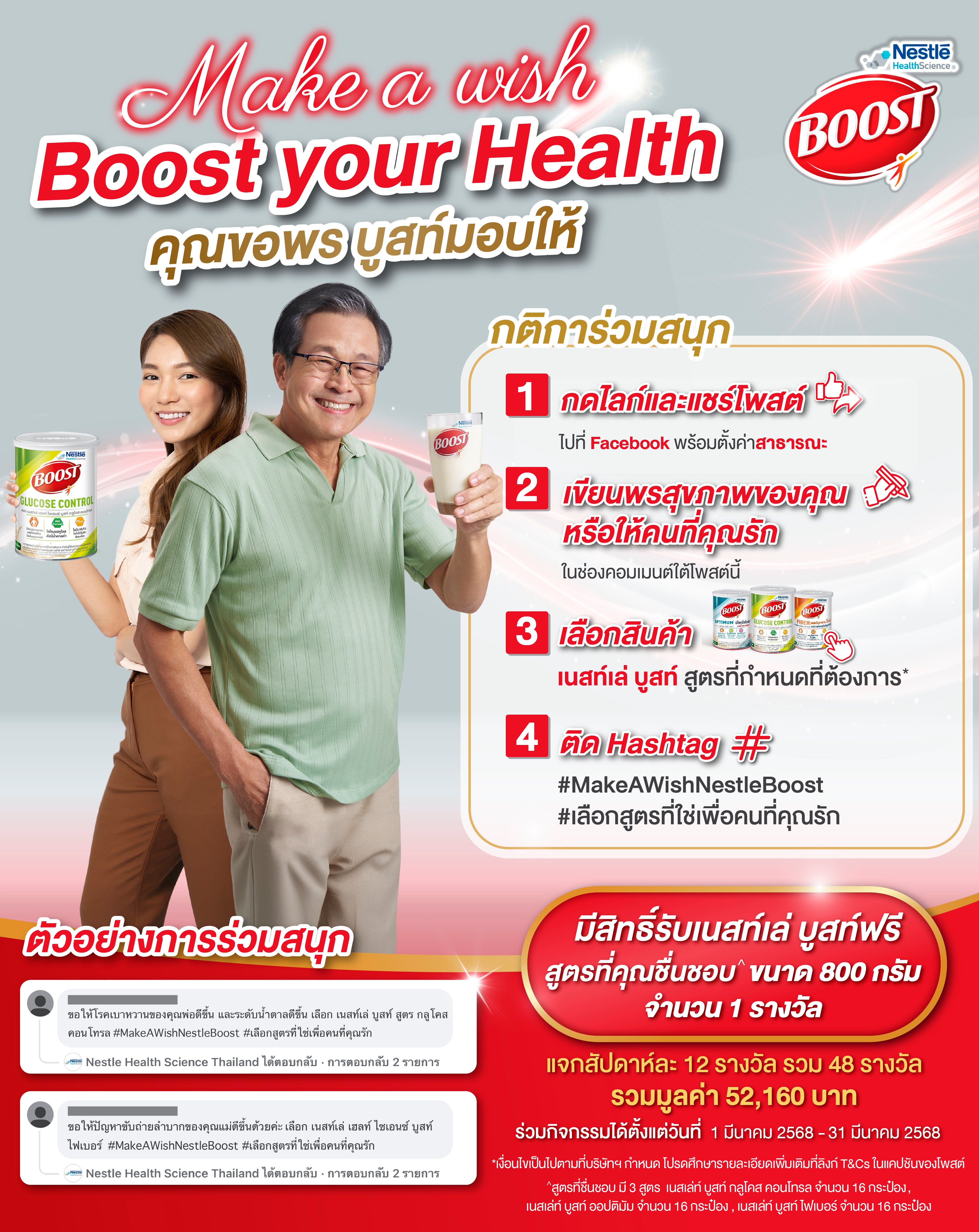 Nestle Boost, อาหารทางการแพทย์, Boost Optimum, Boost Fiber, Boost Glucose Control