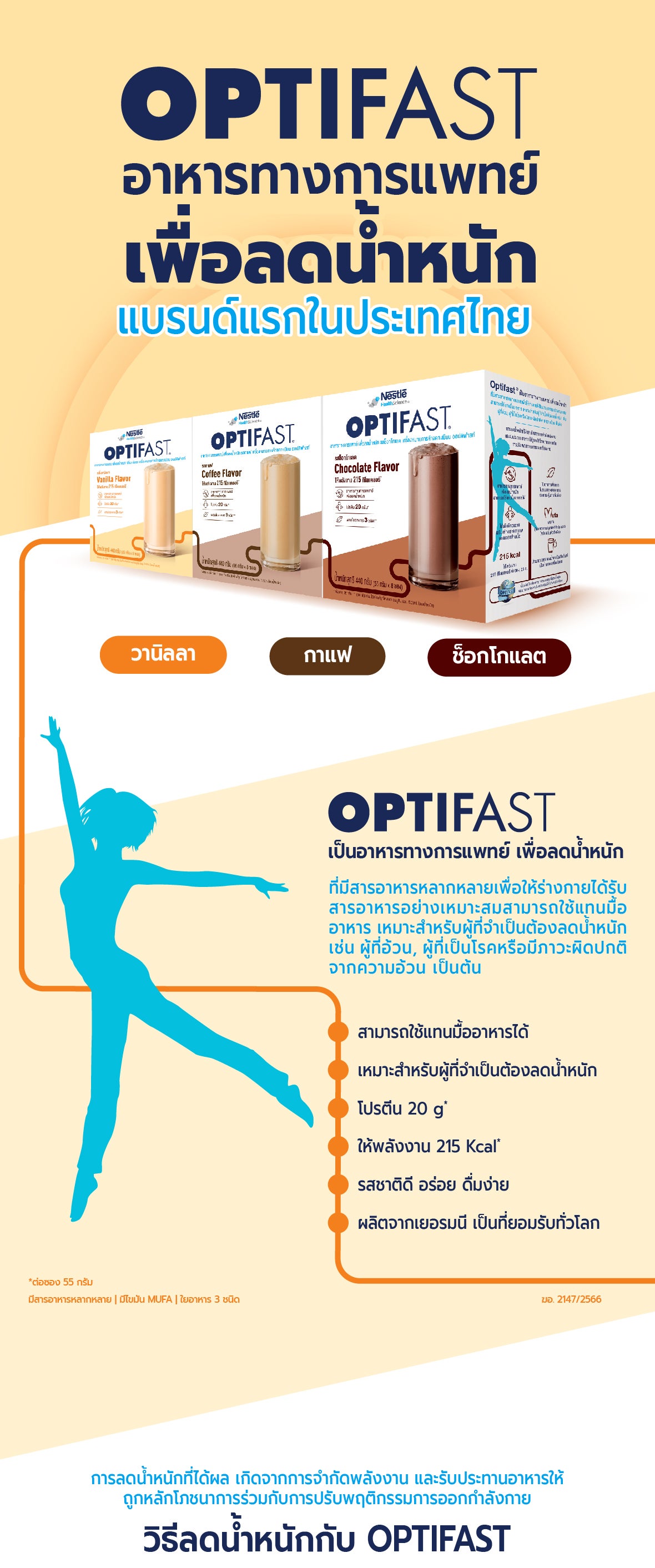 Optifast ออปติฟาสต์ อาหารทางการแพทย์เพื่อลดน้ำหนักแบรนด์แรกในประเทศไทย